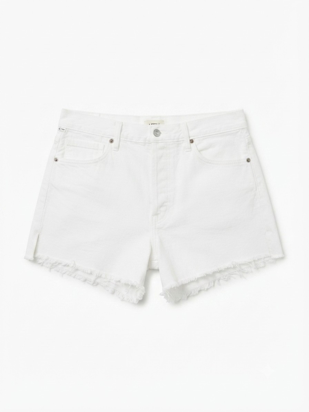 Citizens Of Humanity White Frayed Hem Denim Cutoff Shorts Size 29